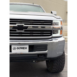 Buy Front headlights Chevrolet Silverado 2500hd 2015-2019 Pro Series Chrome / Chrome Grill Insert Alpharex AHL-CL215-P-SA-C.