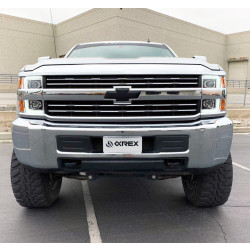 Buy Front headlights Chevrolet Silverado 2500HD 2015-2019 Pro Series Carbon-Black / Black Grill Insert Alpharex AHL-CL215-P-SA-LB.