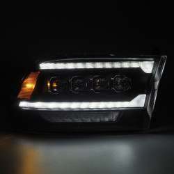Buy Front headlights Dodge Ram 1500 Classic 2009-2023 Led G2 Style Nova Series Black Alpharex Ahl-DR09-G5-N-B