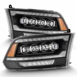 Купити Передні фари Dodge Ram 1500 Classic 2009-2023 LED G2 Style NOVA серія чорні AlphaRex AHL-DR09-G5-N-B