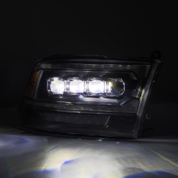 Buy Front headlights Dodge Ram 1500 Classic 2009-2023 Led G2 Style Nova Series Black Alpharex Ahl-DR09-G5-N-B