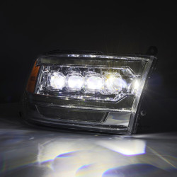 Buy Front headlights Dodge RAM 1500 Classic 2009-2023 Led G2 Style Nova Series Chrome Alpharex AHL-DR09-G5-N-C