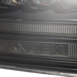 Buy Front headlights Dodge Ram 1500 Classic 2009-2023 Led G2 Style Nova Series Color ALPHA-BLACK ALPHAREX AHL-DR09-G5-N-FLB