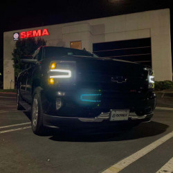 Buy Front headlights Chevrolet Silverado 1500 2016-2018 LED NOVA Black Alpharex Ahl-Cl16-N-B