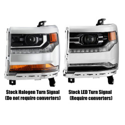 Buy Front headlights Chevrolet Silverado 1500 2016-2018 LED NOVA Black Alpharex Ahl-Cl16-N-B