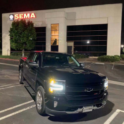 Buy Front headlights Chevrolet Silverado 1500 2016-2018 LED LUXX Series Black Alpharex AHL-CL16-PL-SA-B