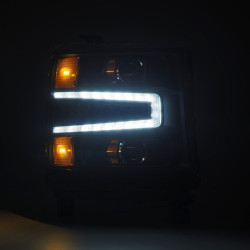 Buy Front headlights Chevrolet Silverado 1500 2016-2018 LED LUXX Series Black Alpharex AHL-CL16-PL-SA-B