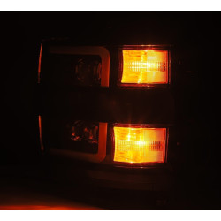 Buy Front headlights Chevrolet Silverado 2500hd 2015-2019 LED NOVA Series Chrome / Chrome Grill Insert Alpharex Ahl-CL215-N-SA-C.