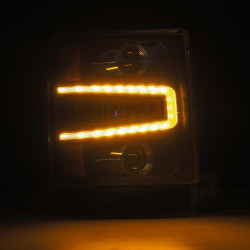 Buy Front headlights Chevrolet Silverado 1500 2014-2015 LED LUXX Series Black Alpharex AHL-CL14-PL-SA-B