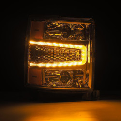 Buy Front headlights Chevrolet Silverado 1500 2014-2015 LED LUXX CHRM CHROM ALPHAREX AHL-CL14-PL-SA-C