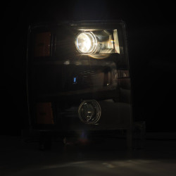 Buy Front headlights Chevrolet Silverado 1500 2014-2015 Pro Series Black Alpharex Ahl-Cl14-P-S-B