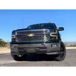 Buy Front headlights Chevrolet Silverado 1500 2014-2015 Pro Series Chrome Alpharex AHL-CL14-P-S-C