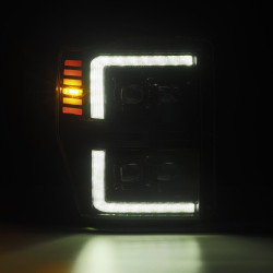 Купити Передні фари Ford Super Duty 2008-2010 LED NOVA серія чорні AlphaRex AHL-FD08-G2-N-B