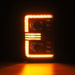 Купити Передні фари Ford Super Duty 2008-2010  PRO серія чорні AlphaRex AHL-FD08-P-S-B