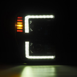 Купити Передні фари Ford Super Duty 2008-2010  PRO серія колір Alpha-Black AlphaRex AHL-FD08-P-S-FLB