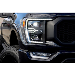 Купити Передні фари Ford F150 2021-2022 LED LUXX серія чорні AlphaRex AHL-FF21-G2-PL-SA-B