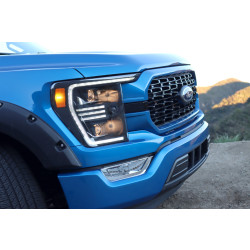 Купити Передні фари Ford F150 2021-2022  PRO серія чорні AlphaRex AHL-FF21-P-S-B