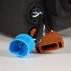 Купити Передні фари Dodge Ram 1500 Classic 2002-2005 LED NOVA серія чорні AlphaRex AHL-DR02-N-B