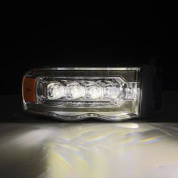 Купити Передні фари Dodge Ram 1500 Classic 2002-2005 LED NOVA серія хром AlphaRex AHL-DR02-N-C