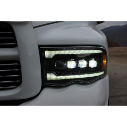 Купити Передні фари Dodge Ram 1500 Classic 2002-2005 LED NOVA серія хром AlphaRex AHL-DR02-N-C