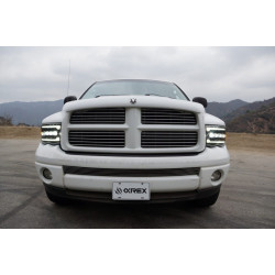 Купити Передні фари Dodge Ram 1500 Classic 2002-2005 LED NOVA серія колір Alpha-Black AlphaRex AHL-DR02-N-FLB