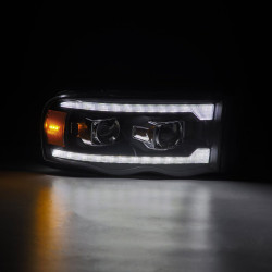 Купити Передні фари Dodge Ram 1500 Classic 2002-2005 LED LUXX серія чорні AlphaRex AHL-DR02-PL-SA-B