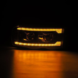 Купити Передні фари Dodge Ram 1500 Classic 2002-2005  PRO серія чорні AlphaRex AHL-DR02-P-S-B