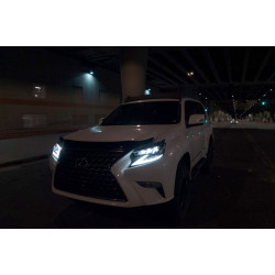 Купити Передні фари Lexus GX460 2014-2019 LED NOVA серія колір Alpha-Black AlphaRex AHL-LG14-N-FLB
