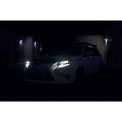 Купити Передні фари Lexus GX460 2014-2019 LED NOVA серія чорні AlphaRex AHL-LG14-N-B