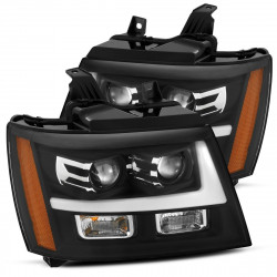 Купить Передние фары LED G2 Style Chevy Tahoe 2007-2013 LUXX серия черные AlphaRex AHL-CT07-PL-SA-B