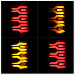 Купити Задні фари Chevrolet Silverado 1500 2014-2018 LED LUXX серія чорні AlphaRex RTL-CL14-SA-YW-BS