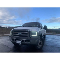 Купити Передні фари Ford F250 2005-2007 LED NOVA серія колір Alpha-Black AlphaRex AHL-FD05-N-FLB