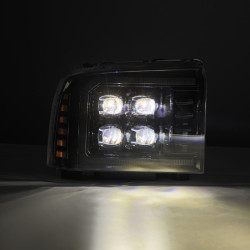 Купити Передні фари Ford F250 2005-2007 LED NOVA серія колір Alpha-Black AlphaRex AHL-FD05-N-FLB