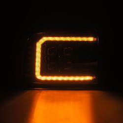 Купити Передні фари Ford F250 2005-2007 LED NOVA серія колір Alpha-Black AlphaRex AHL-FD05-N-FLB