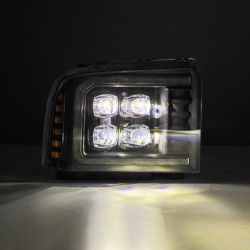 Купити Передні фари Ford F250 2005-2007 LED NOVA серія чорні AlphaRex AHL-FD05-N-B