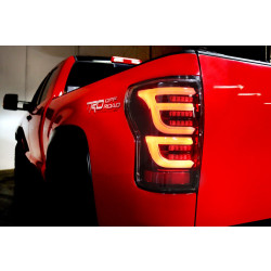 Купити Задні фари Toyota Tundra 2007-2013 LED LUXX серія чорні AlphaRex RTL-TUN07-SA-YW-BS