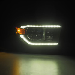 Купити Передні фари Toyota Tundra 2007-2013 LED NOVA серія чорні AlphaRex AHL-TUN07-G2-N-B