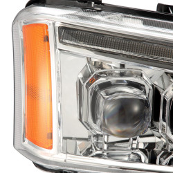 Купити Передні фари Chevrolet Silverado 2003-2006 LED NOVA серія хром AlphaRex AHL-CL03-N-C