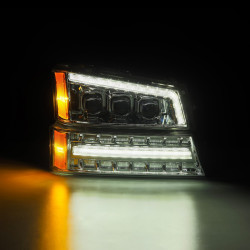 Купити Передні фари Chevrolet Silverado 2003-2006 LED NOVA серія хром AlphaRex AHL-CL03-N-C