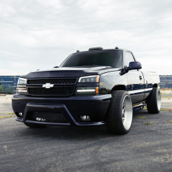 Купити Передні фари Chevrolet Silverado 2003-2006 LED NOVA серія колір Alpha-Black AlphaRex AHL-CL03-N-FLB