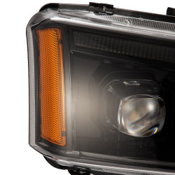 Купити Передні фари Chevrolet Silverado 2003-2006 LED NOVA серія колір Alpha-Black AlphaRex AHL-CL03-N-FLB