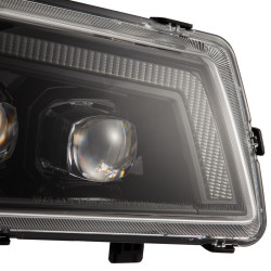 Купити Передні фари Chevrolet Silverado 2003-2006 LED NOVA серія колір Alpha-Black AlphaRex AHL-CL03-N-FLB