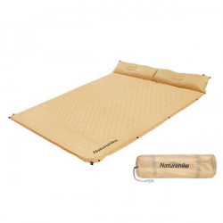 Купить Килимок самонадувний двомісний з подушкою Naturehike CNH22DZ013, 30мм, жовтий