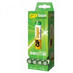 Купити Батарейка GP SUPER ALKALINE 1.5 24A-PD40-S4 лужна, LR03 AAA