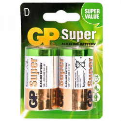 Купить Батарейка GP SUPER ALKALINE 1.5V 13A-U2 лужна, LR20, D