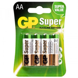 Купить Батарейка GP SUPER ALKALINE 1.5V 15A-U4 лужна, LR6, АА