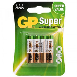 Купить Батарейка GP SUPER ALKALINE 1.5V 24A-U4 лужна, LR03, AAA