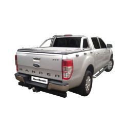 Купить Крышка для Ford Ranger DC (15-23) алюминиевая серебристая, совместима с оригинальными дугами