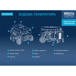 Buy Brevia generator Inverter gasoline 5,5kW (Nom 5.0kW) with electrical starter