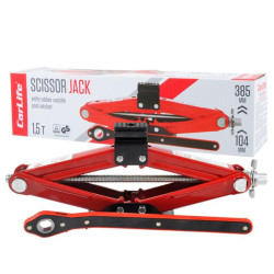 Купить Домкрат ромбов CarLife 1,5т 104-385мм с трещоткой и резиновой подушкой SJ226